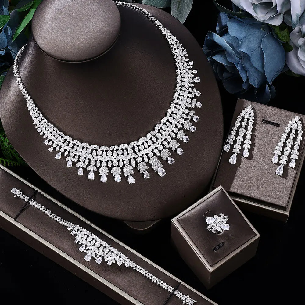 4 Piece Metal Jewelry Necklace Set / Ruchi