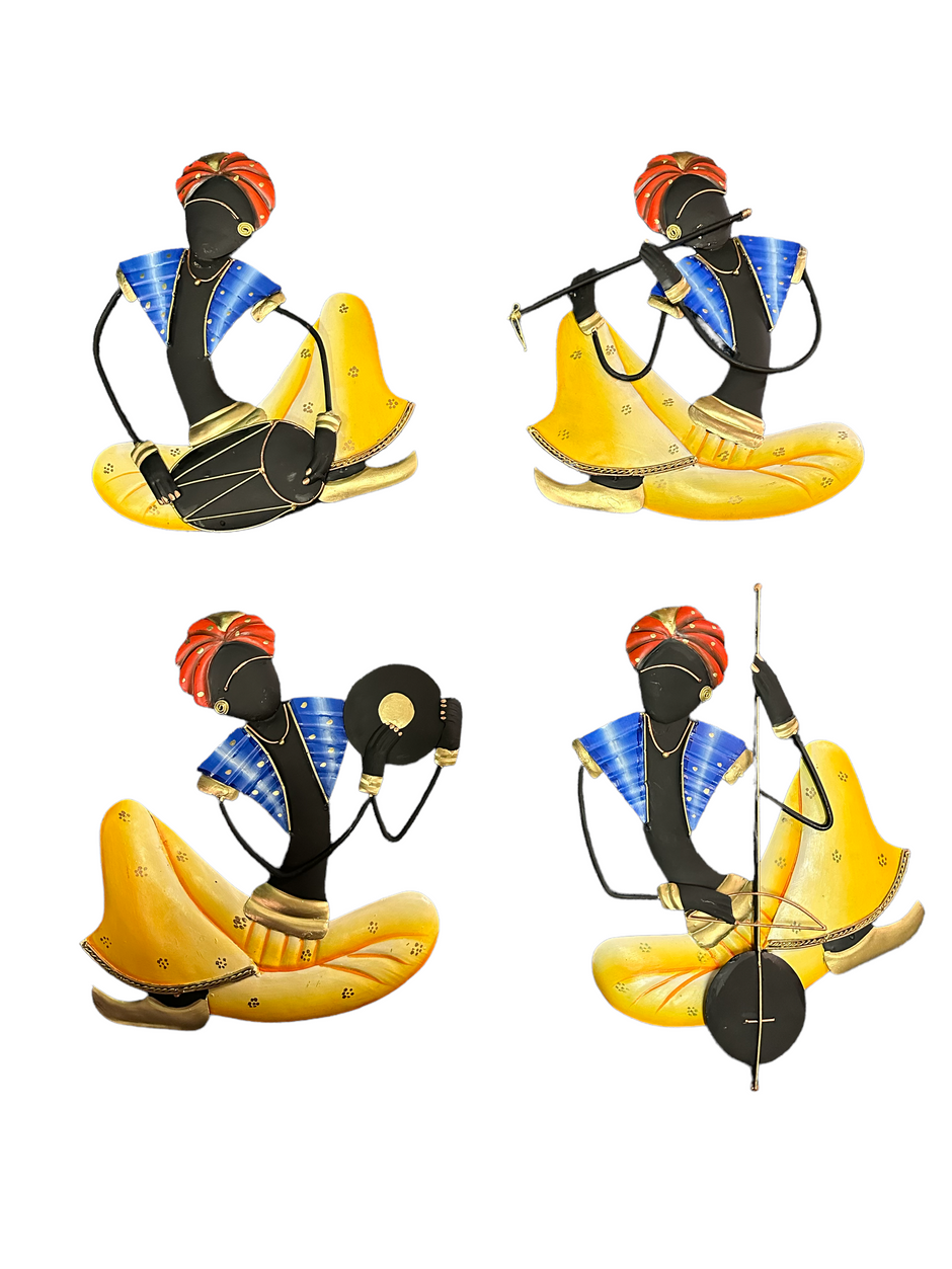 4 PCS Musicians Metal Statues / Ruchi