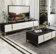 Elegant Wooden Coffee Table And TV Stand Set