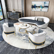 Modern Circular Leather Sofa Set / Ruchi