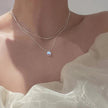 Dual Layer Moonstone Heart Necklace / Ruchi