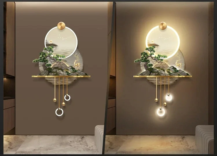 Modern Illuminated LED Remote Control Wall Painting / Ruchi