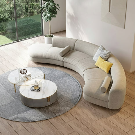 Modular Sectional Sofa With Fabric Upholstery / Ruchi