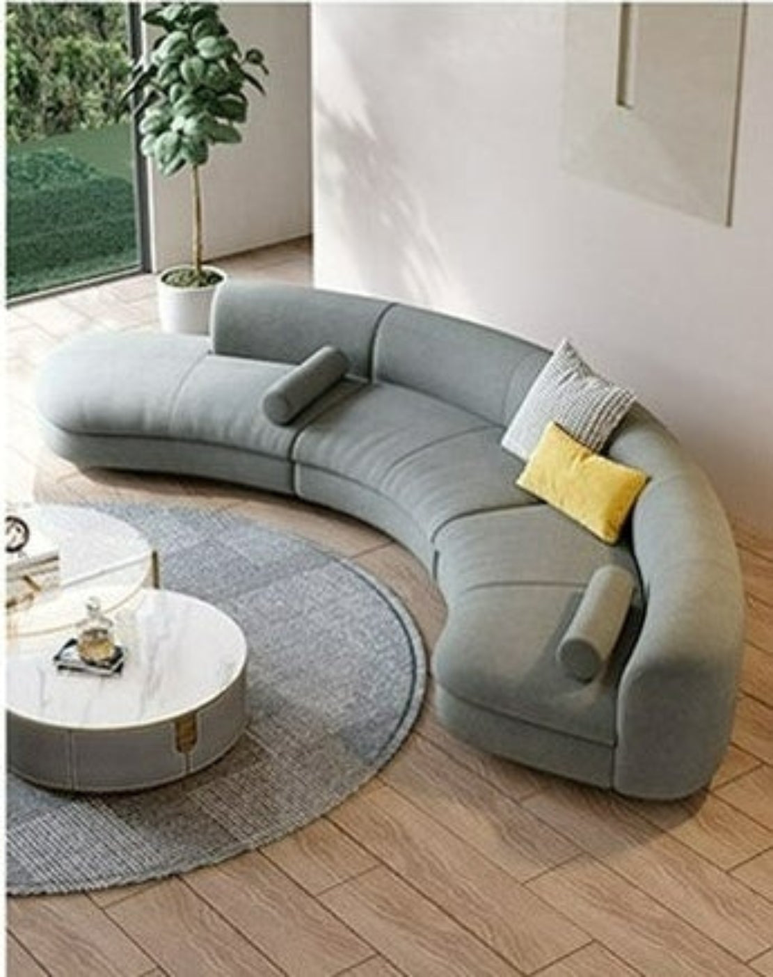 Modular Sectional Sofa With Fabric Upholstery / Ruchi