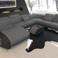 Diamond Design LED Embedded Leather Sectional-Sofa / Ruchi