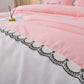 Round Cotton Fitted Bedsheet Bed-skirt Set