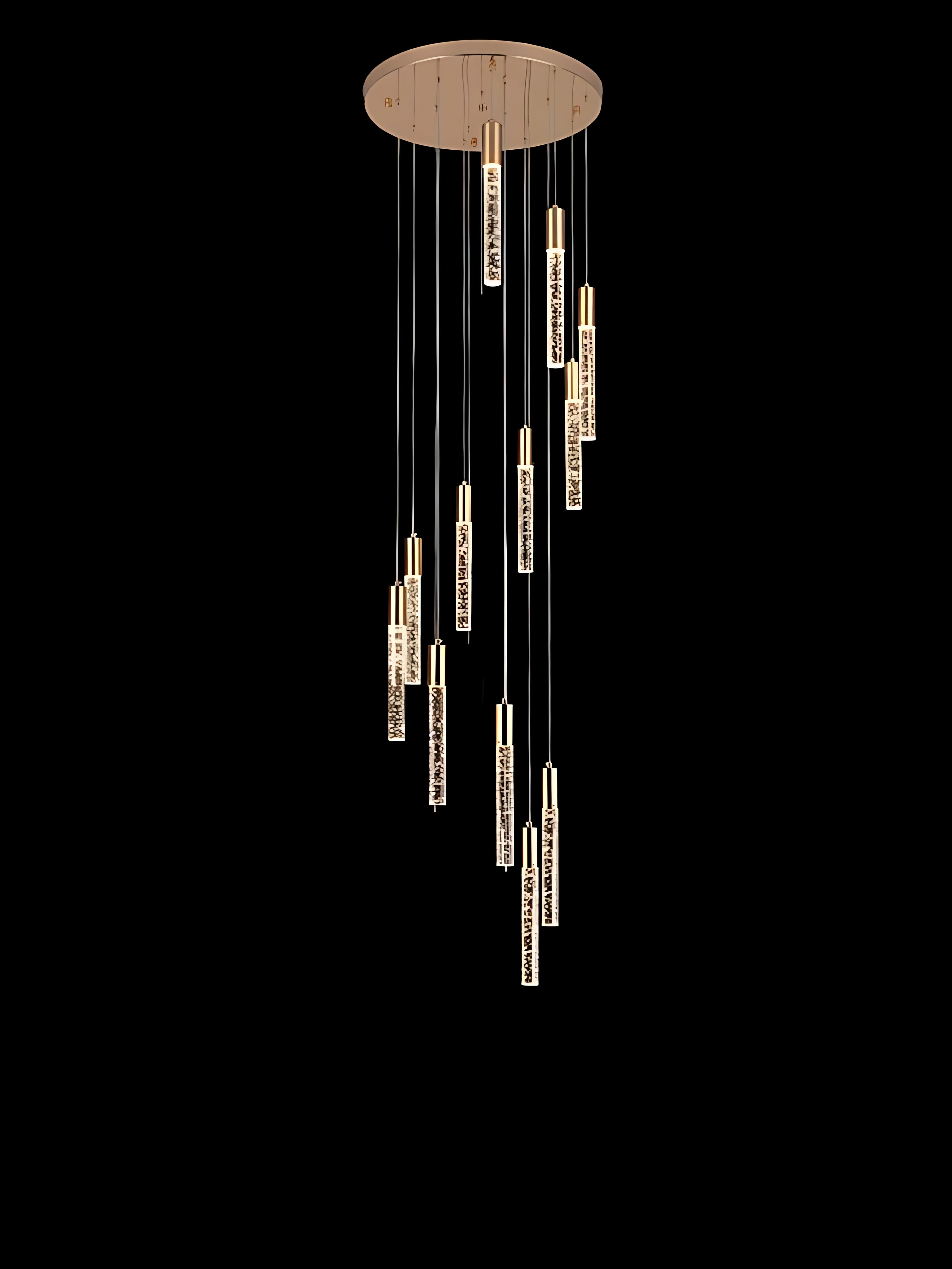 Elegant LED Tube Staircase Pendant Light / Ruchi