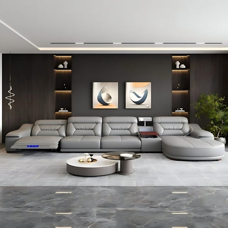 Comfy Electric Reclining Leather Sofa / Ruchi