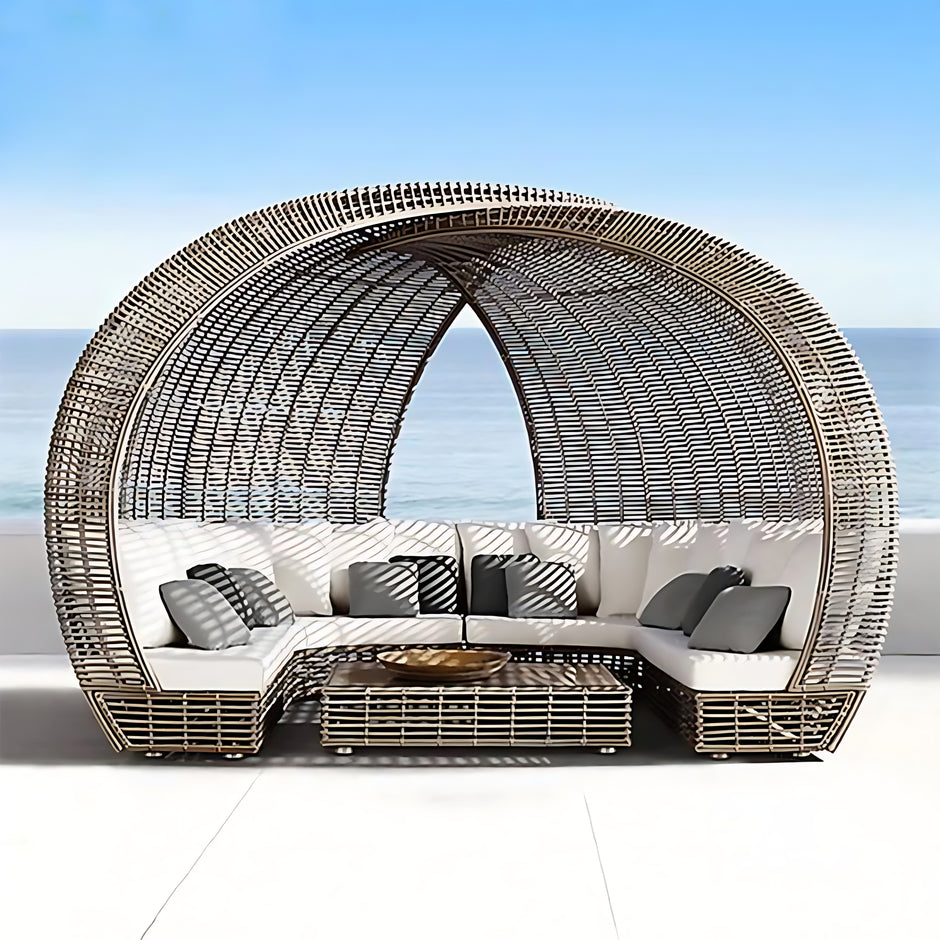 Modern Rattan Patio Outdoor Sofa Bed / Ruchi