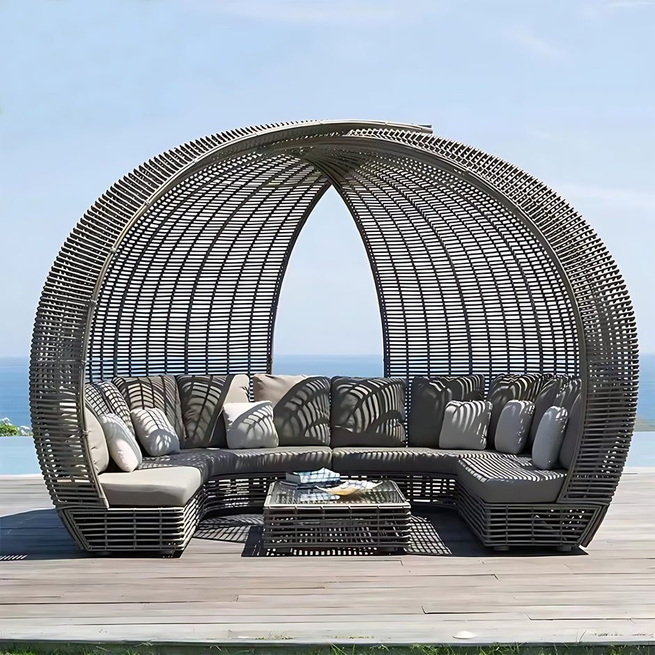 Modern Rattan Patio Outdoor Sofa Bed / Ruchi