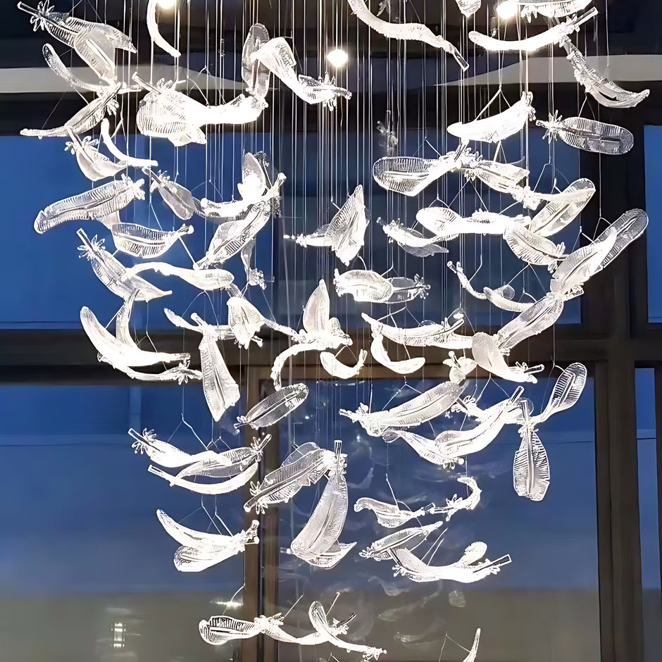 Modern Long Leaf Style LED Chandelier / Ruchi