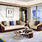 Luxurious Leather Sofa Set For Living Room