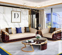 Luxurious Leather Sofa Set For Living Room