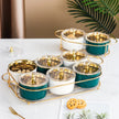 Ceramic Dry Fruit Bowl Set With Lid / Ruchi