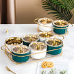 Ceramic Dry Fruit Bowl Set With Lid / Ruchi