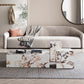 Modern Rectangular Marble Coffee Table / Ruchi