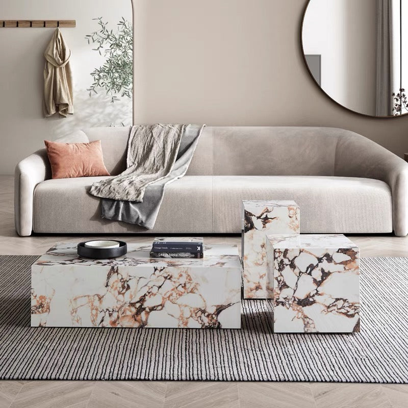 Modern Rectangular Marble Coffee Table / Ruchi