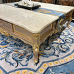 European Marble Top Coffee Table With Storage / Ruchi