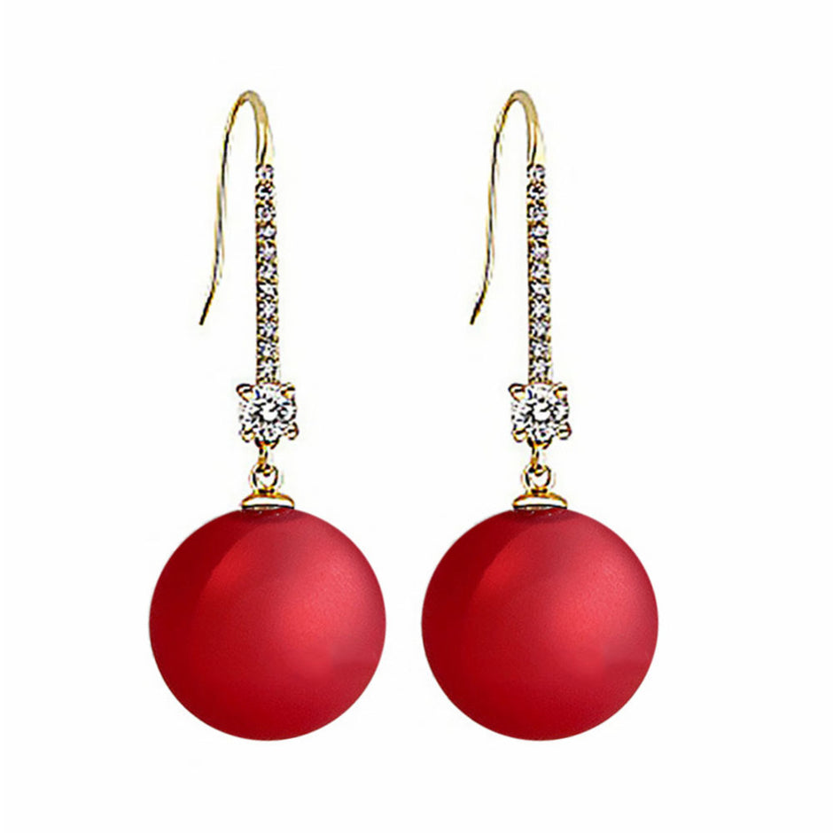 Appealing Lavish Round Cubic Zirconia Drop Earrings / Ruchi 