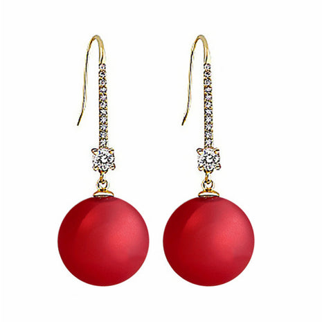 Appealing Lavish Round Cubic Zirconia Drop Earrings / Ruchi 