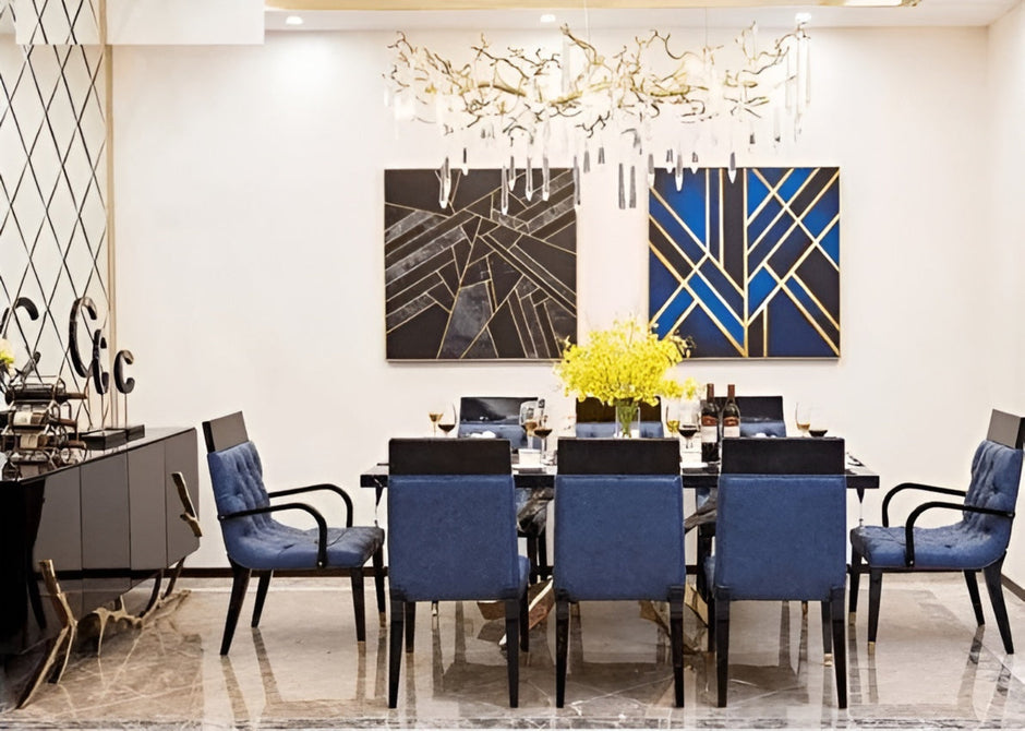 90-Inch Magnificent Marble Top Dining Table / Ruchi
