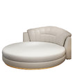 LED Leather Round Bed / Ruchi 