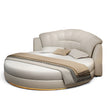 LED Leather Round Bed / Ruchi 