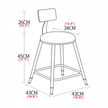 Fabric Bar Stools Set of 4