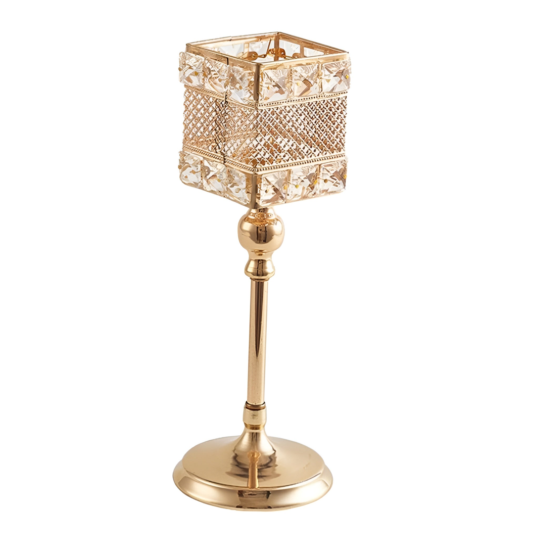 Vintage Square Metal Candle Holder
