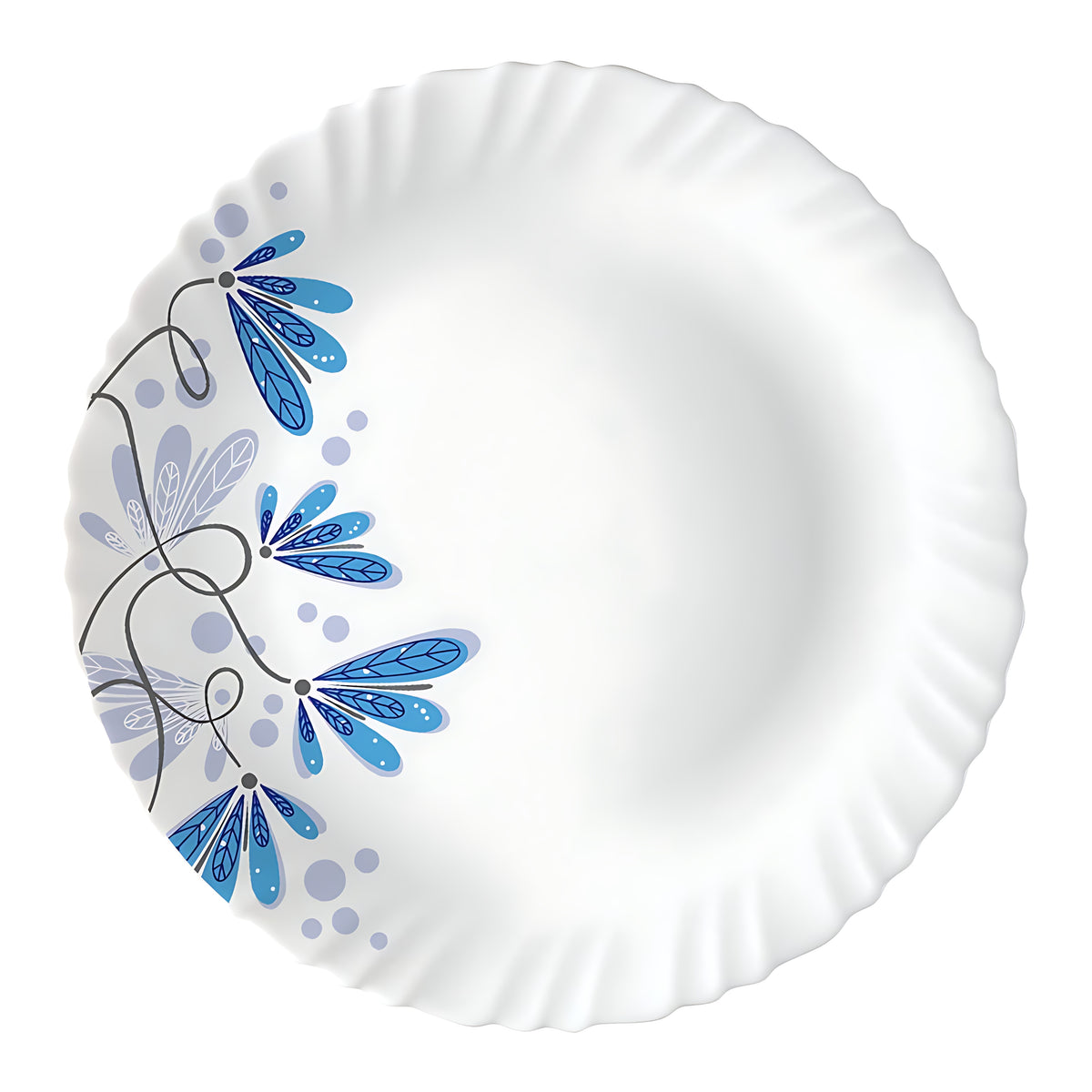 35 Pieces White Dinner Plates & Bowls Set / Ruchi