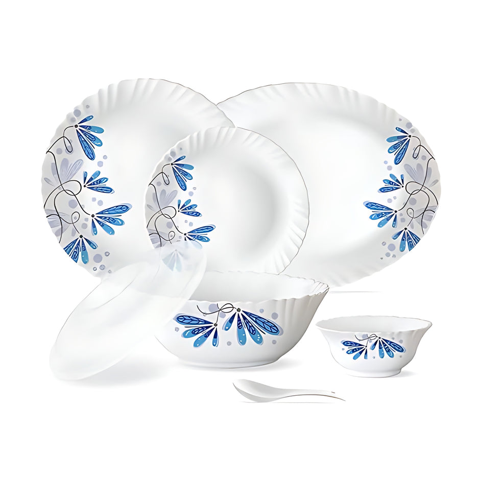 35 Pieces White Dinner Plates & Bowls Set / Ruchi
