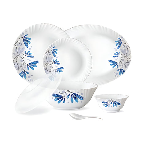 35 Pieces White Dinner Plates & Bowls Set / Ruchi