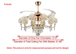 Remote Control LED Chandelier Fan For Living Room / Ruchi