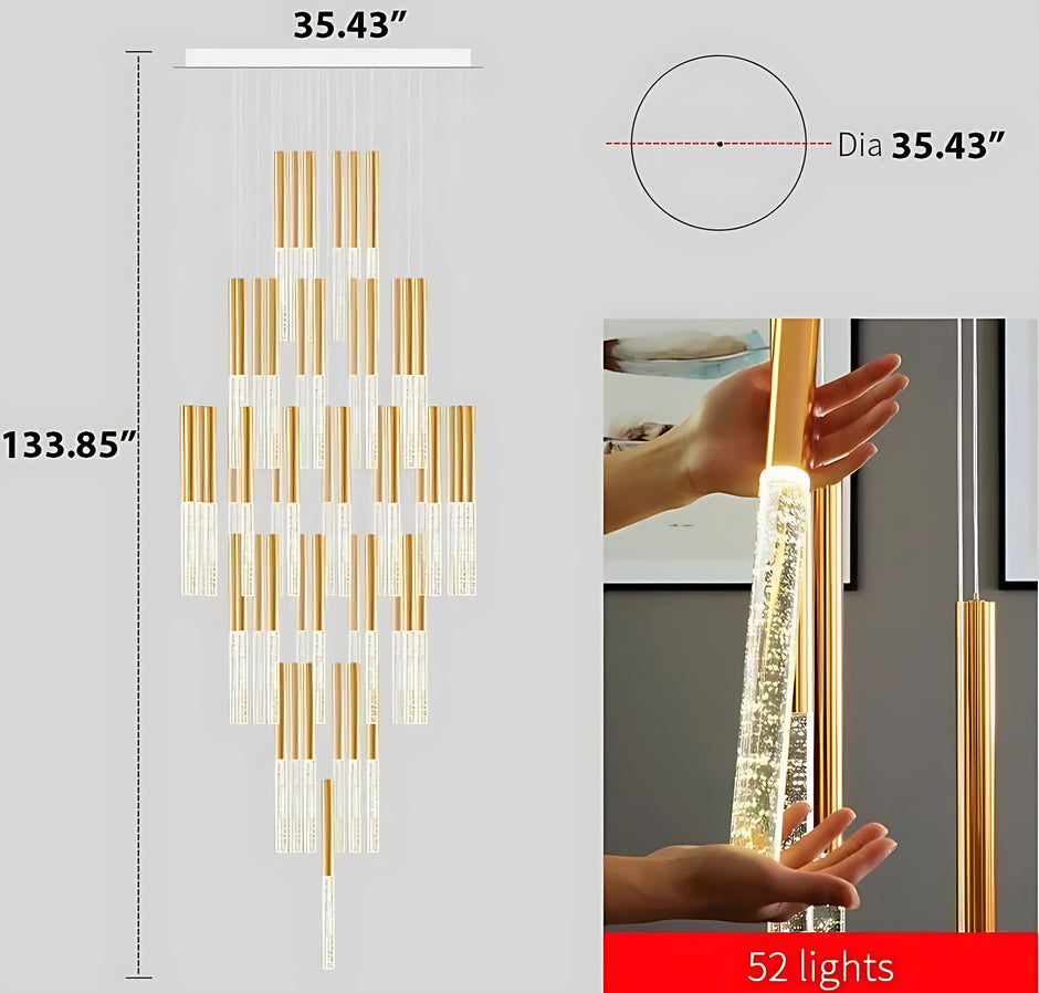 Large LED Multi Light Pendant Chandelier / Ruchi