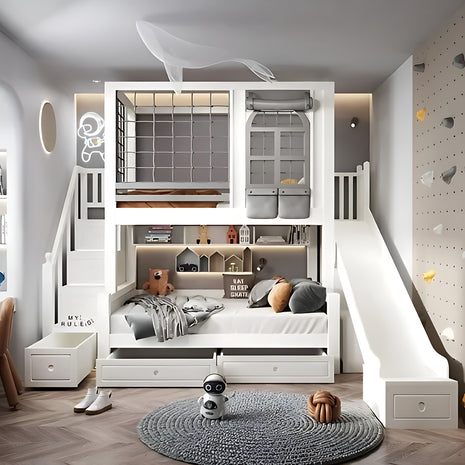 Modern Wooden Kids Bunk Bed / Ruchi