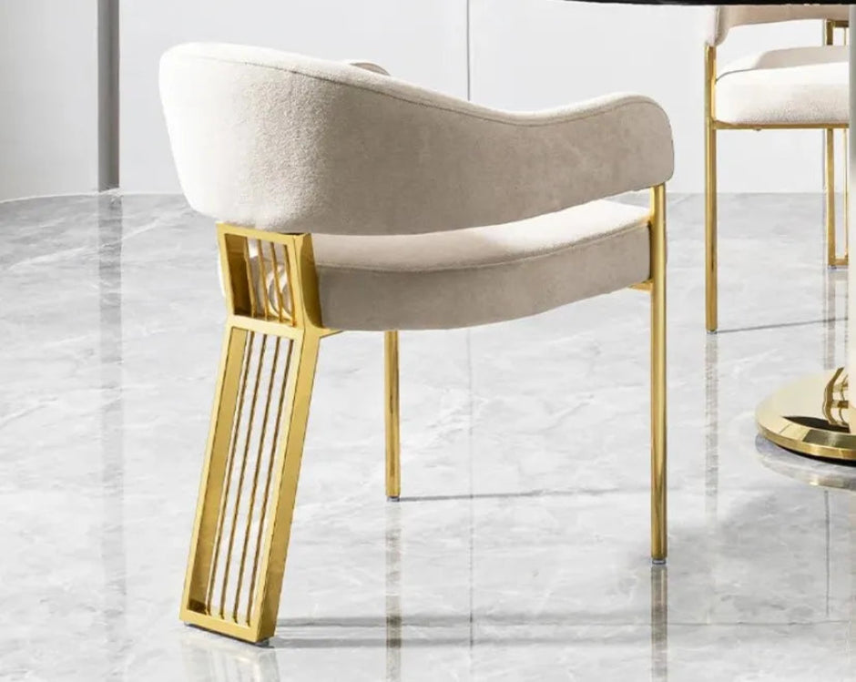 Glass Top Dining Table Set With 6 Chairs / Ruchi 