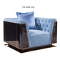 Modern Glossy Velvet Fabric Sofa Set