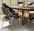 Shiny Wooden Top Round Dining Table Set