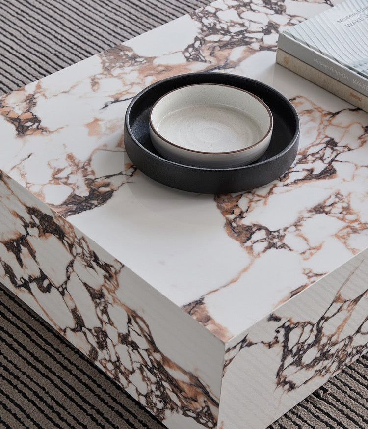 Modern Rectangular Marble Coffee Table / Ruchi