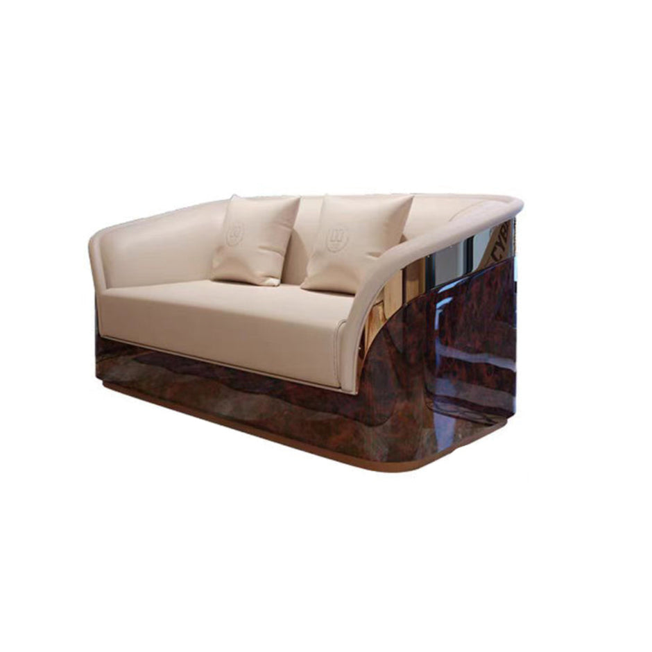 Luxurious Leather Sofa Set For Living Room