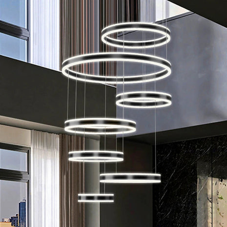 Modern Remote Control LED Circle Chandelier / Ruchi
