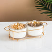 Nordic Ceramic Fruit Bowl Set With Metal Stand / Ruchi
