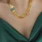 Aventurine Stone Carved Layered Chain Bracelet Jewelry Design / Ruchi