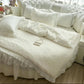 Round Microfiber Fabric Fitted Bedsheet And Bed-Skirt