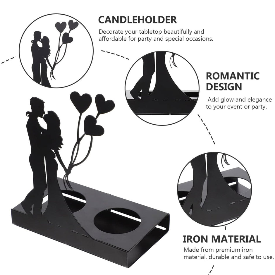 Romantic Couple Decorative Metal Candle Holder / Ruchi