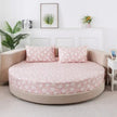 Round Cotton Fitted Bedsheet With Pillowcases / Ruchi