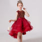 Sleeveless Kids Party Dress With Tulle Skirt