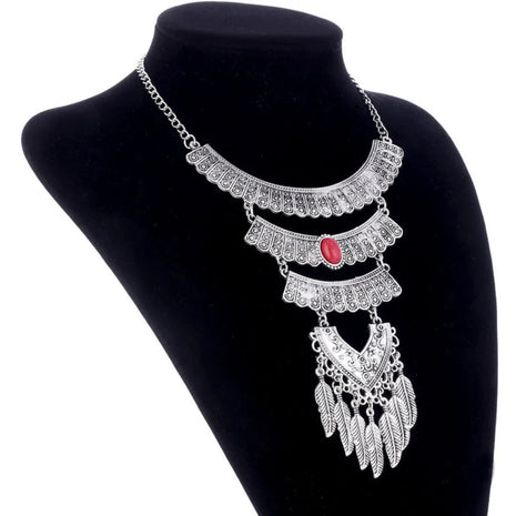Vintage Tribal Multilayer Collar Metal Necklace / Ruchi