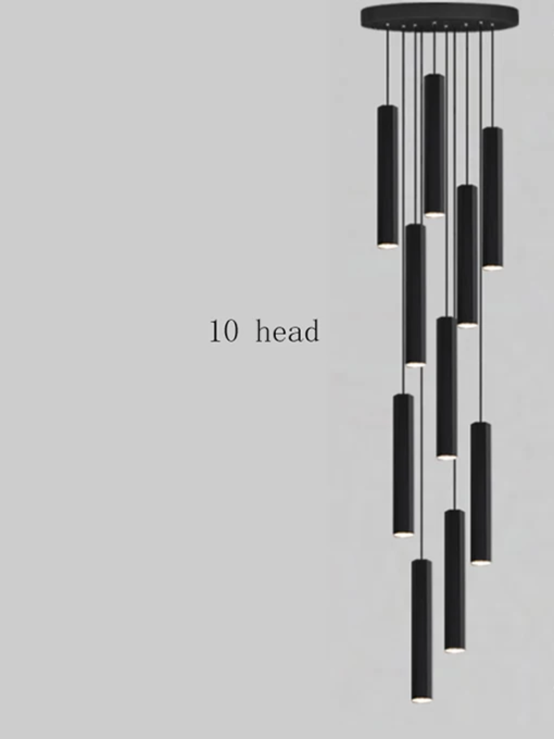Black Modern LED Pendant Lighting / Ruchi