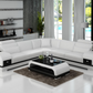 L-Shaped Leather Sectional Sofa With Storage